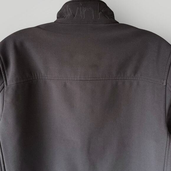 Calvin Klein Water Resistant Zip Up Windbreaker Jacket Lined Stretch Men S Black - Picture 8 of 15